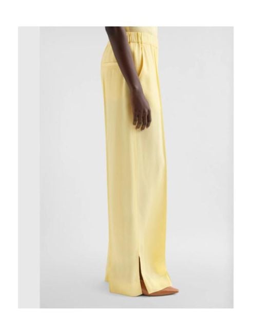 Jil Sander Yellow Fluid Viscose Trousers