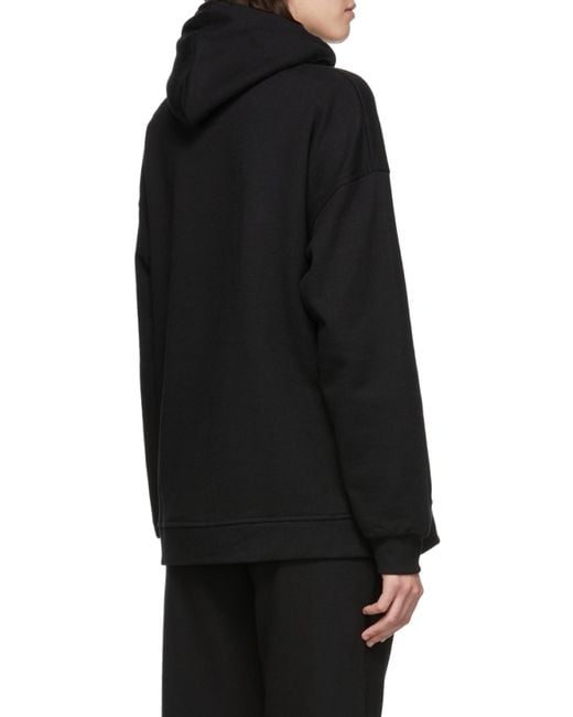 Ganni Blue Oversized Hooded Sweatshirt