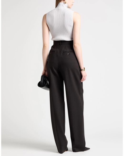 Sportmax Black Plain Colour Casual Trouser