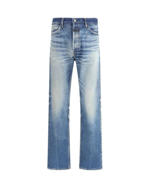 Fear Of God Blue Straight Leg Denim Jeans for men