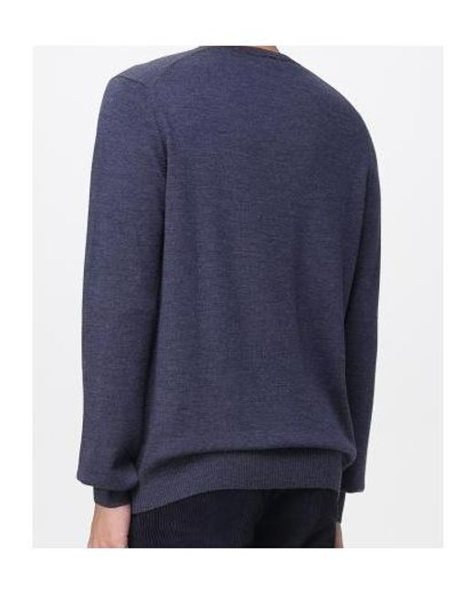 Fay Blue Round-Neck Jumper for men