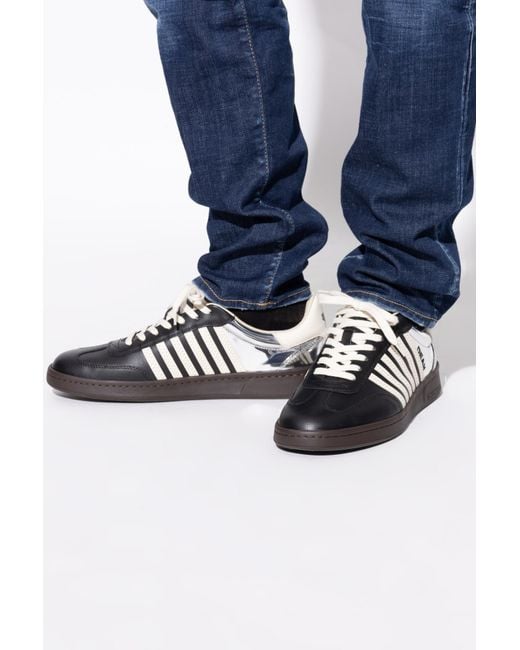 DSquared² Black Low Up Sneakers for men
