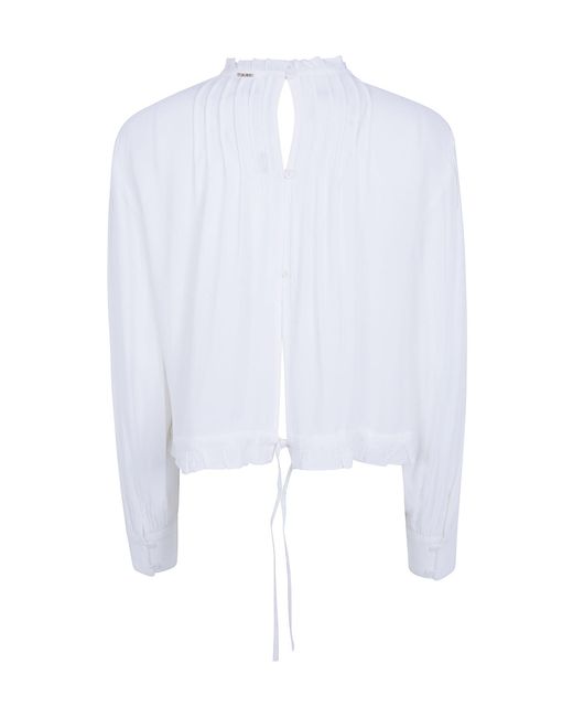 Twinset White Floral-Embroidered Blouse