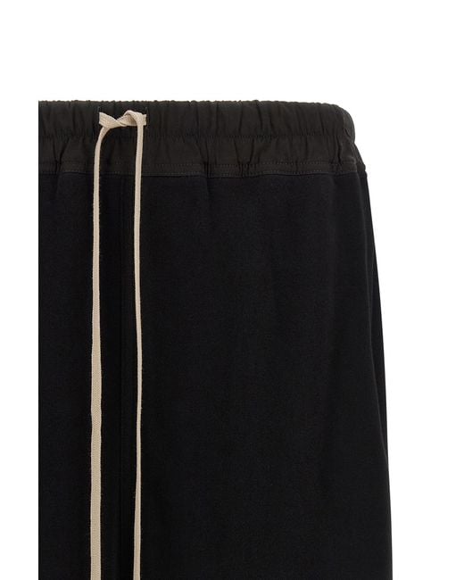 Rick Owens Black Boxers Drawstring-Waist Shorts for men