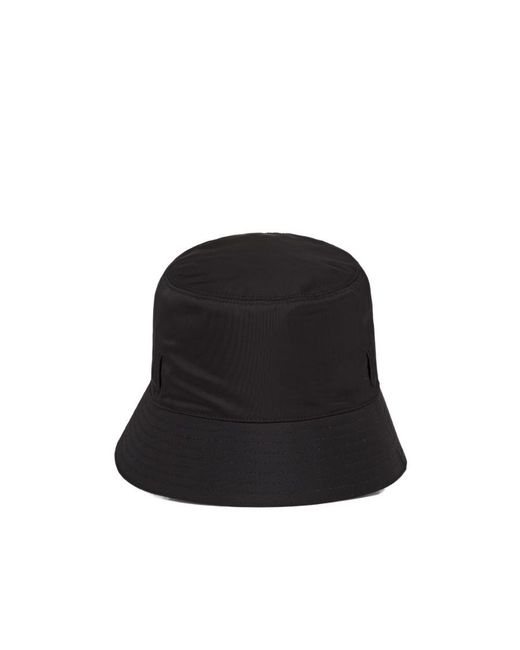 Prada Black Pouch Detailed Bucket Hat for men