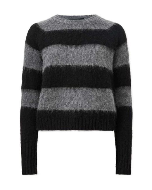 AllSaints Black Striped Sweater