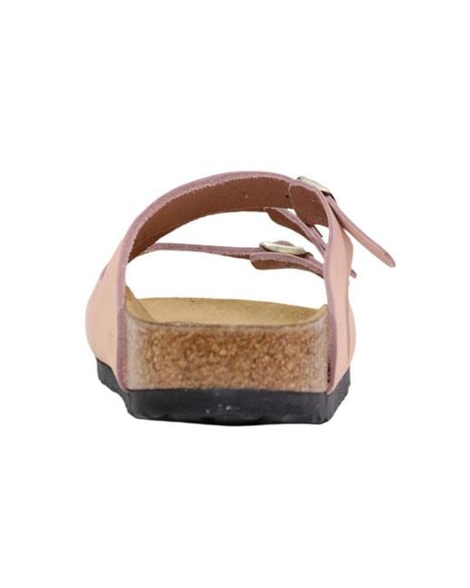 Birkenstock Pink Triple Buckled Slip-On Sandals for men