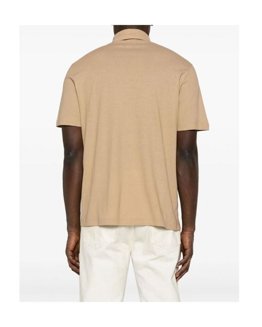 Herno Natural Short-Sleeve Cotton Polo Shirt for men