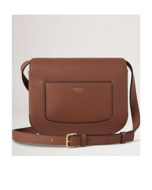 Mulberry Brown Pimlico Foldover Top Crossbody Bag