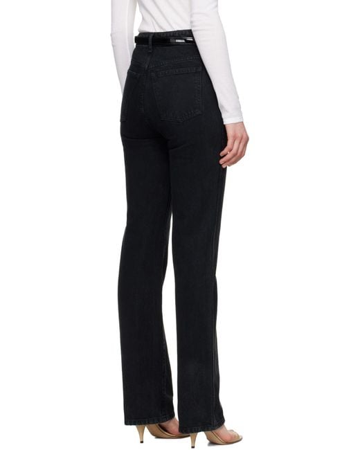 Khaite Black Slight Flared Jeans