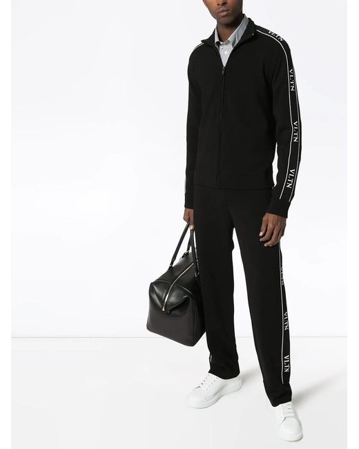 Valentino Black Zip-Up Sweatshirt for men