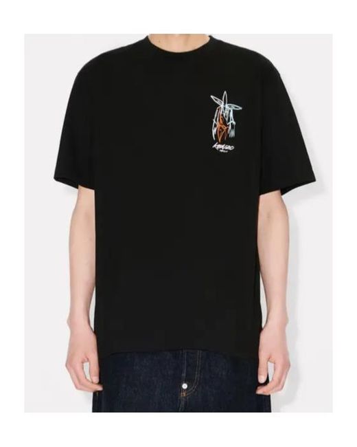 KENZO Black X Futura 2000' Embroidered T-Shirt for men