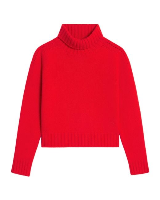 Céline Red Turtleneck Sweater