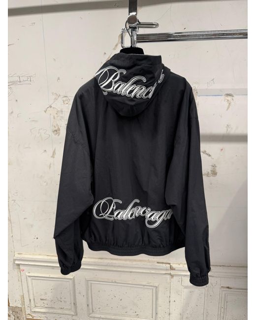 Balenciaga Blue Cursive Reversible Tracksuit Jacket for men