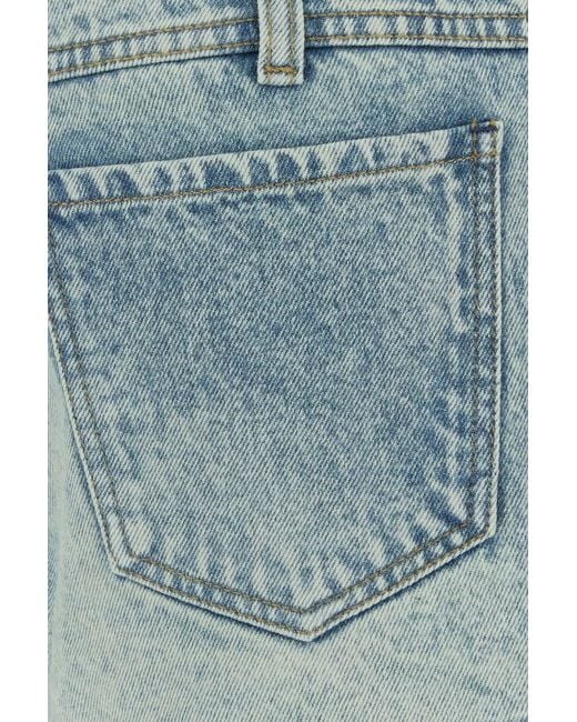 GIMAGUAS Blue Flor Denim Shorts