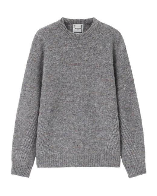 Wooyoungmi Gray Mélange-Effect Knitted Sweater for men