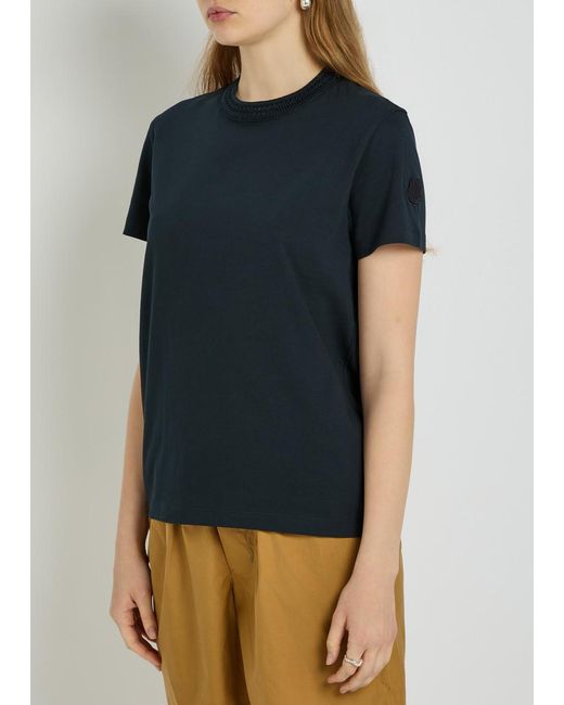 Moncler Black Cotton Crew Neck T-Shirt