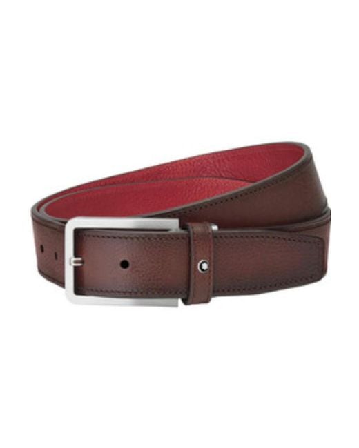 Montblanc Red Logo Buckle Belt for men
