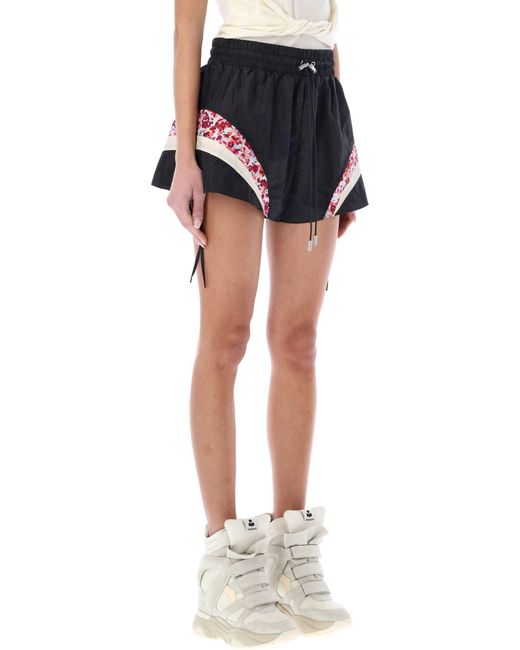 Isabel Marant Black Deyene Patchwork Shorts
