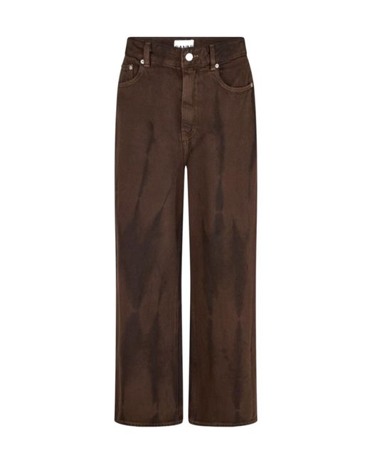 Ganni Brown Baggy Jeans