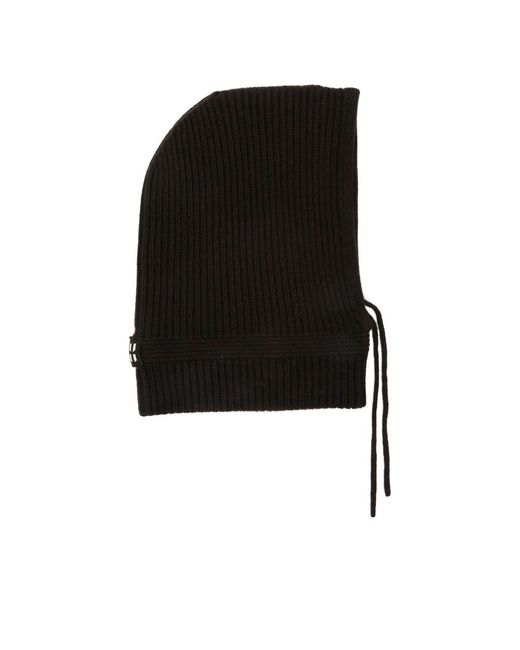 Miu Miu Black Wool And Cashmere Knit Hood