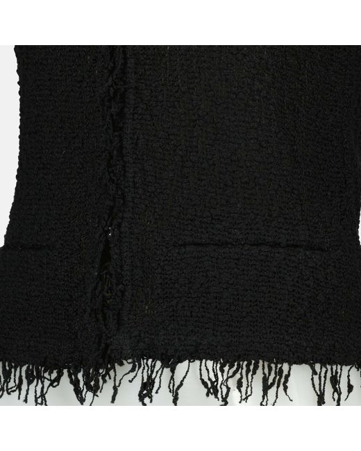 IRO Black Shanny Frayed Tweed Jacket