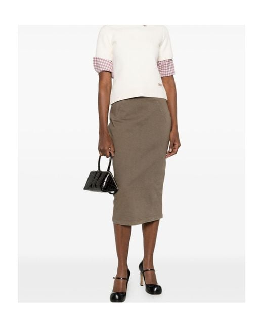 N°21 Brown Midi Pencil Skirt