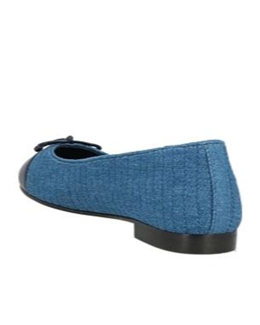 Tory Burch Blue Two-Tone Ballet Flats