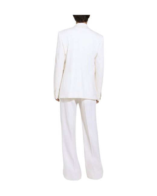 Dolce & Gabbana White Single-Breasted Sicilia Fit Jacket for men