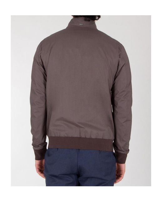 Herno Brown Zip-Up Bomber Jacket for men