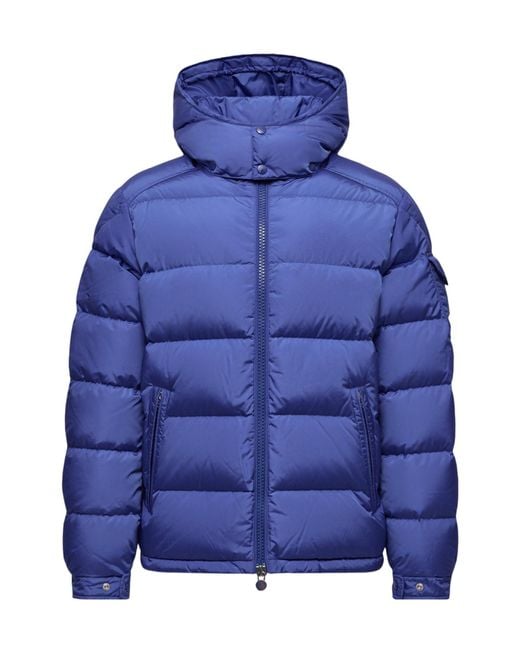 Moncler Blue Maya Zip-Up Hooded Jacket for men
