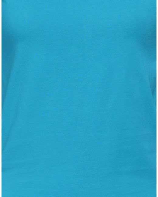 MM6 by Maison Margiela Blue Solid Color Minimalist T-Shirt