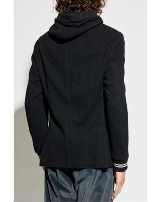 Eleventy Blue Jacket With Detachable Hood for men