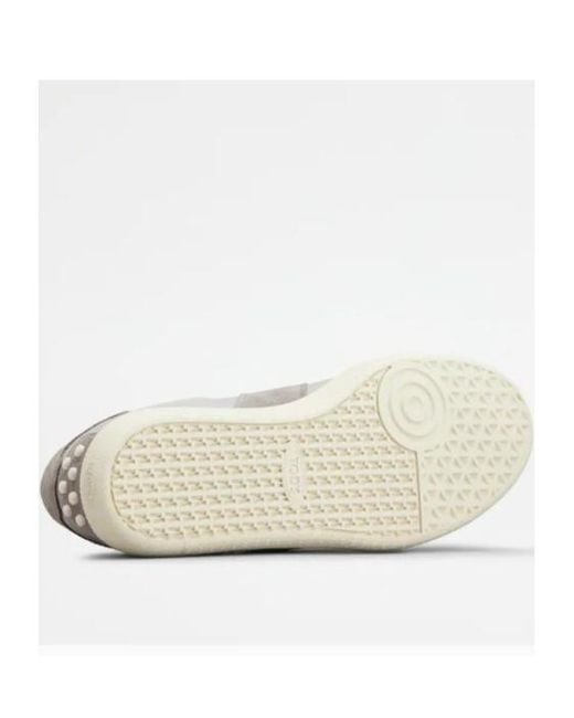 Tod's Gray Tabs Low-Top Sneakers for men