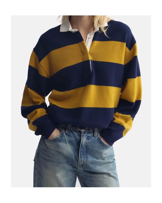 Nili Lotan Blue Rashida Polo Top