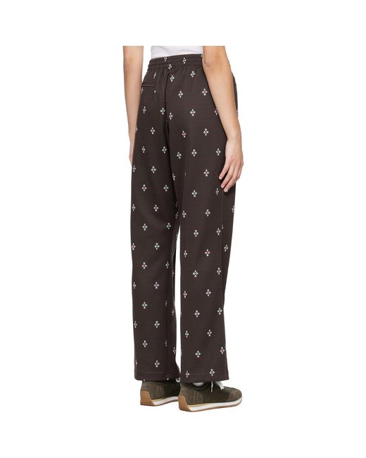 Needles Brown Poly Jacquard Pants