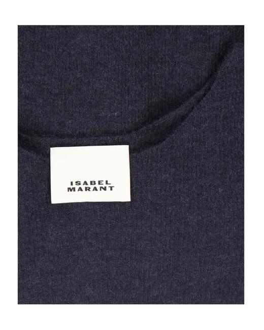 Isabel Marant Blue Izzie Boat Neck Jumper