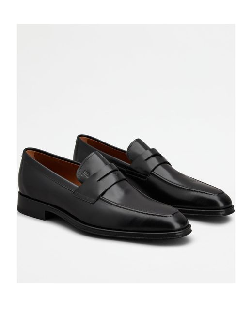 Tod's Black Logo Loafers for men