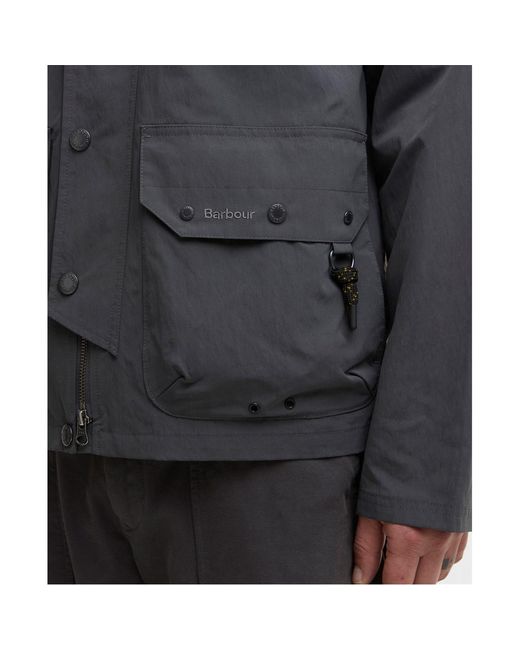 Barbour Gray Long-Sleeved Work Jacket for men