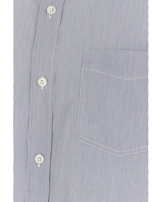 The Row Blue Embroidered Poplin Pompeo Shirt for men