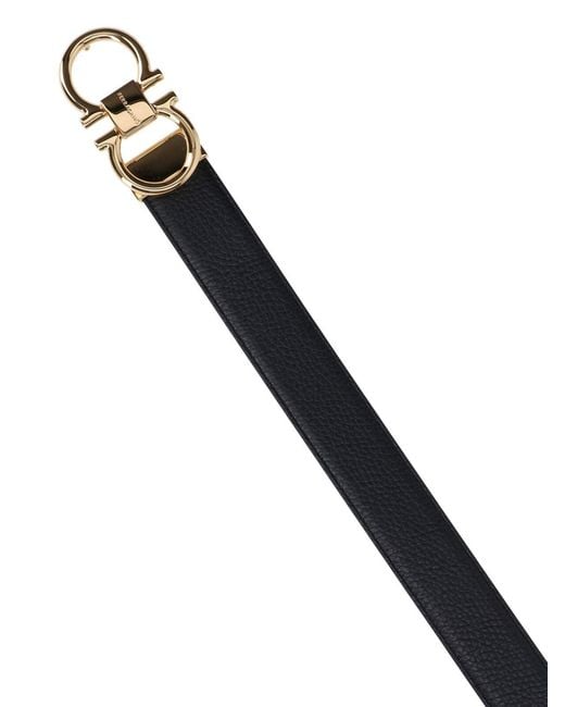 Ferragamo White Logo Double-Sided Belt for men