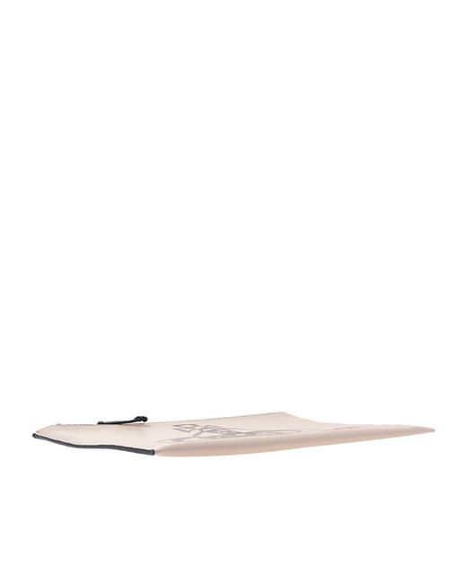 Vivienne Westwood Natural Orb-Print Leather Clutch Bag