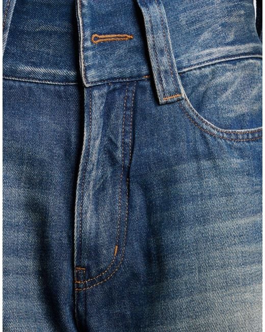 MM6 by Maison Margiela Blue Plain Colour Denim Trousers