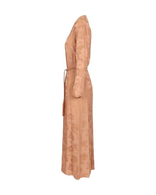 Forte_forte Pink Bouquet Jacquard Belted Dress