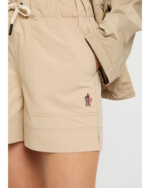 Moncler Natural Logo Shell Shorts