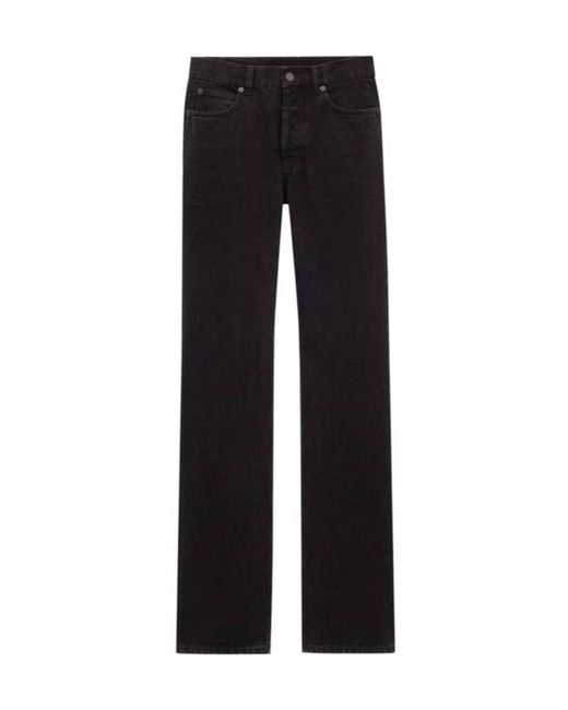 Saint Laurent Black Nico Low-Rise Jeans
