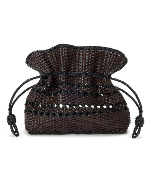 Loewe Black Medium Flamenco Woven Nappa Leather Clutch