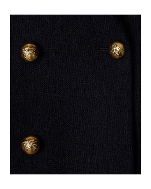 Burberry Blue Double Breasted Tailored Blazer