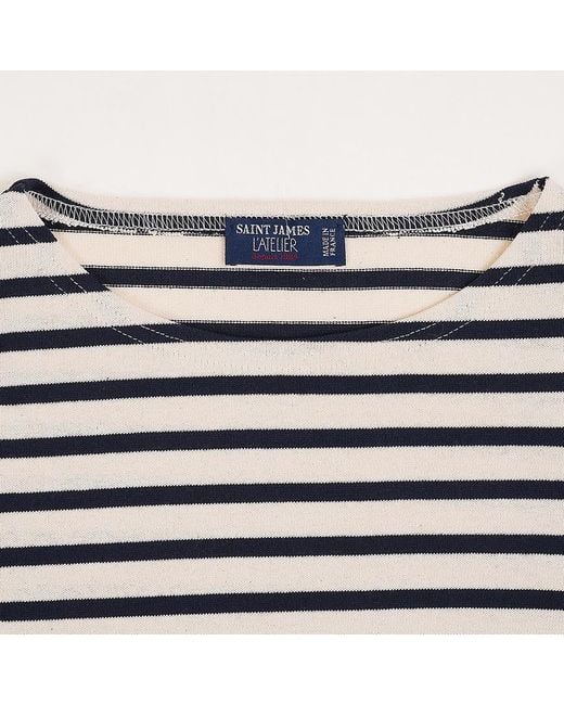 Saint James Blue Striped Cotton Top