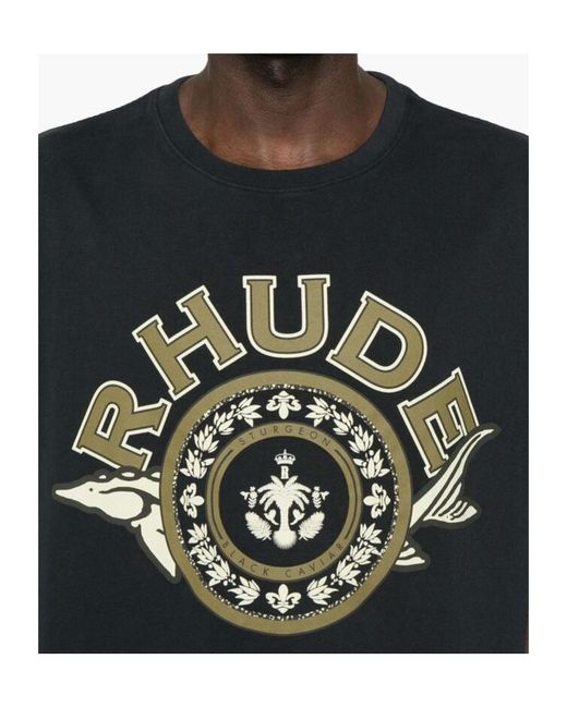 Rhude Black Caviar Tee for men